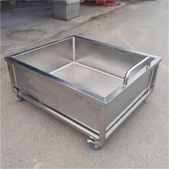 316L SST Mobile Splash Bin For Glass And SST Reactors