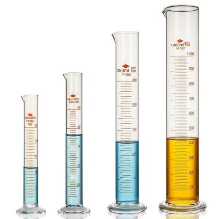 25ml glass graduated cylinder,  measuring graduates