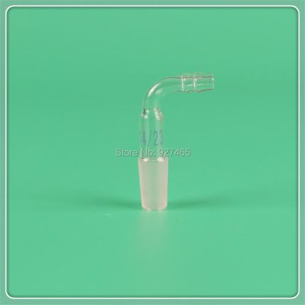 Lab glassware 90 degrees with glass stopcock vacuum adapter