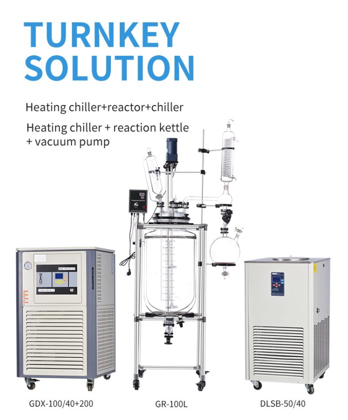 Lab 100L Jacketed Glass Reactor Turnkey System