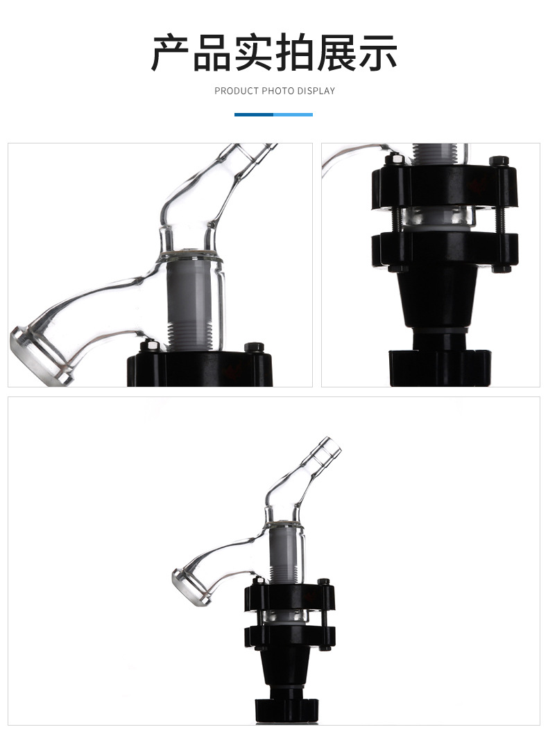 Jacketed Glass Reactor Drain Valves, Zero Dead Space, Pilot Plant Reactors