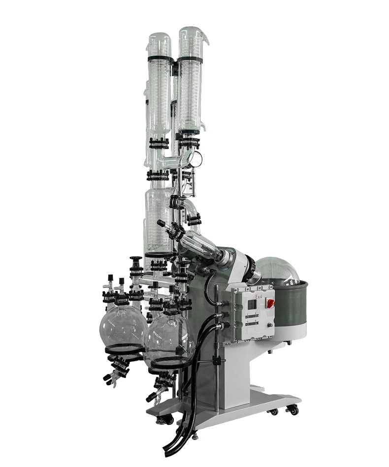 Destilador de Óleo Essencial Roovap Destilação a Vácuo Duplo Condensador 50L Evaporador Rotativo
